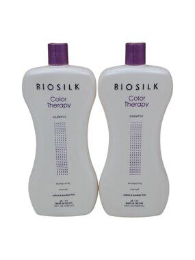 Biosilk Color Therapy Shampoo 2 Pk Sulfate Paraben Free Jumbo 34 oz Colored Hair